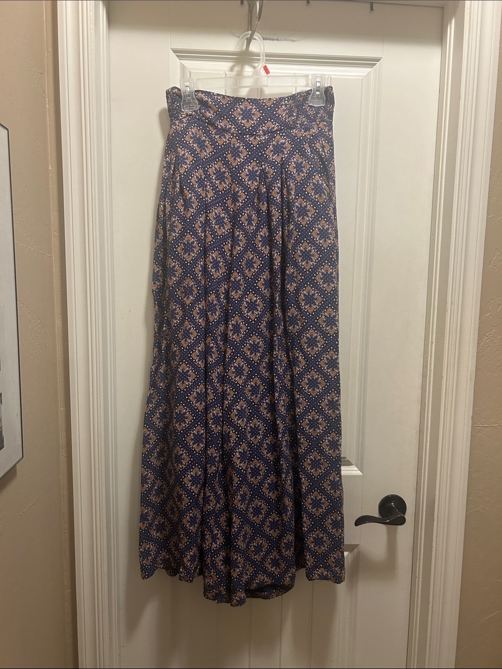 Maeve purple orange Printed Maxi wide leg palazzo pants - Picture 2 of 8